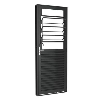 Porta Basculante Aço Fundo Primer Cinza Esquerda 215x83x6cm Romex