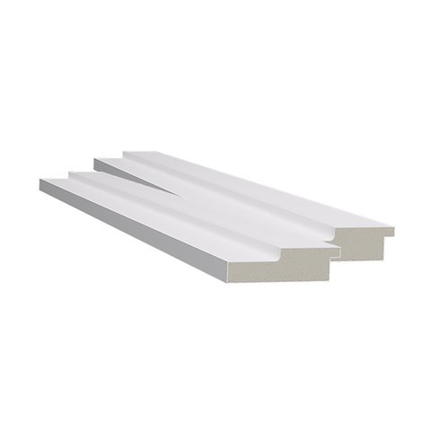Ripa de Poliestireno Branco com 2 peças 5,5x1,6x280cm Santa Luzia