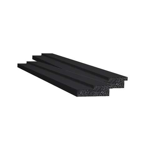 Ripa de Poliestireno Preto com 2 peças 5,5x1,6x280cm Santa Luzia