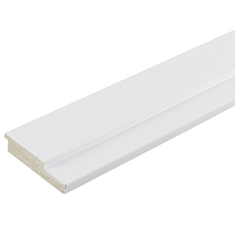 Ripa de Poliestireno Branco com 2 peças 7,5x1,6x280cm Santa Luzia