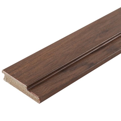 Ripa de Poliestireno Ipê Escuro com 2 peças 7,5x1,6x280cm Santa Luzia